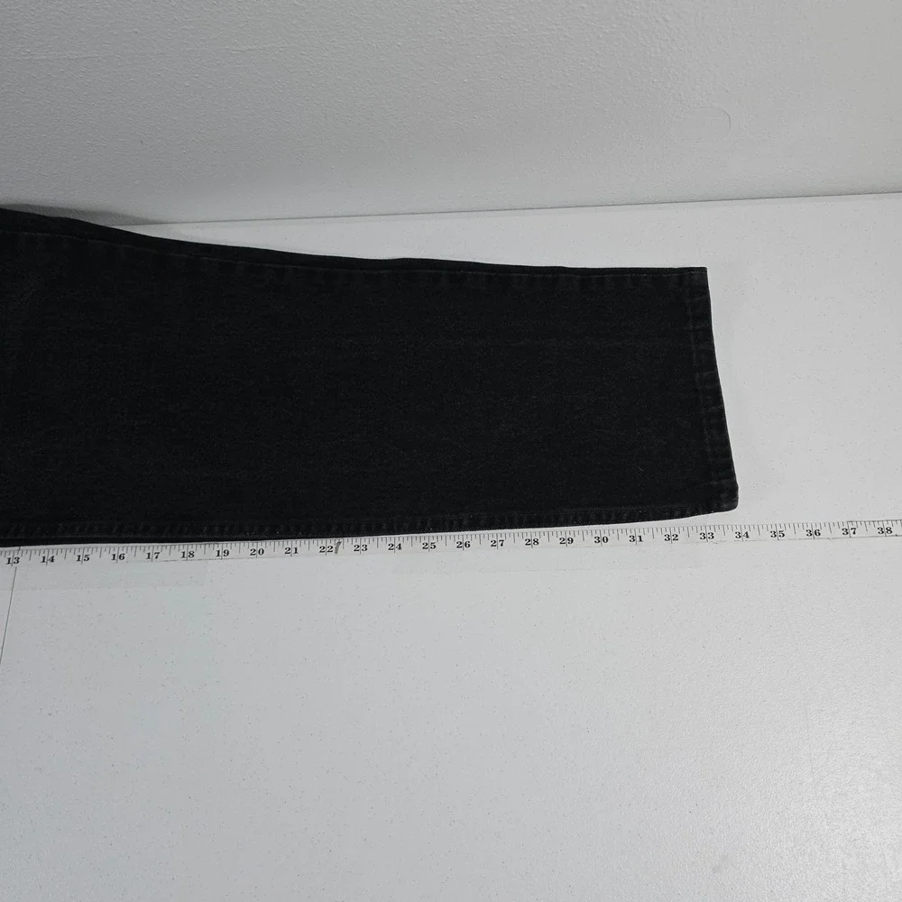 Levis 555 Relaxed Fit Straight Leg Jeans Mens 38x34 Black Denim Made in USA 90s